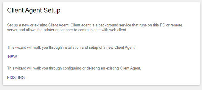 Client Agent Setup