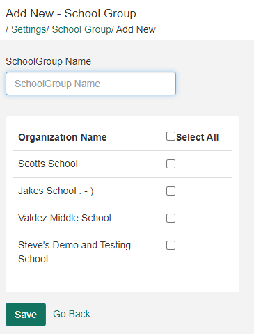Adding new school group
