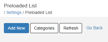 Custom Preloaded List